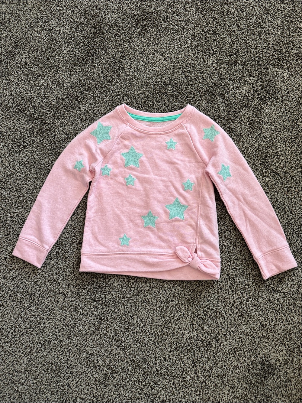Cat & Jack Pink Sweatshirt with Mint Star Accents
